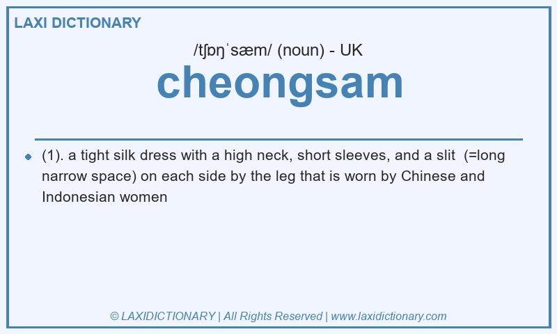 Definition cheongsam in British English