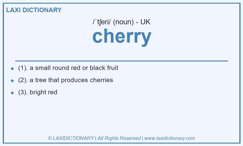 Definition cherry in British English