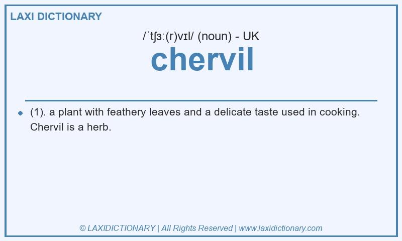 Definition chervil in British English
