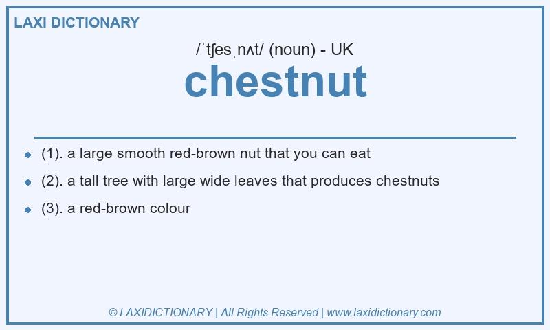 Definition chestnut in British English