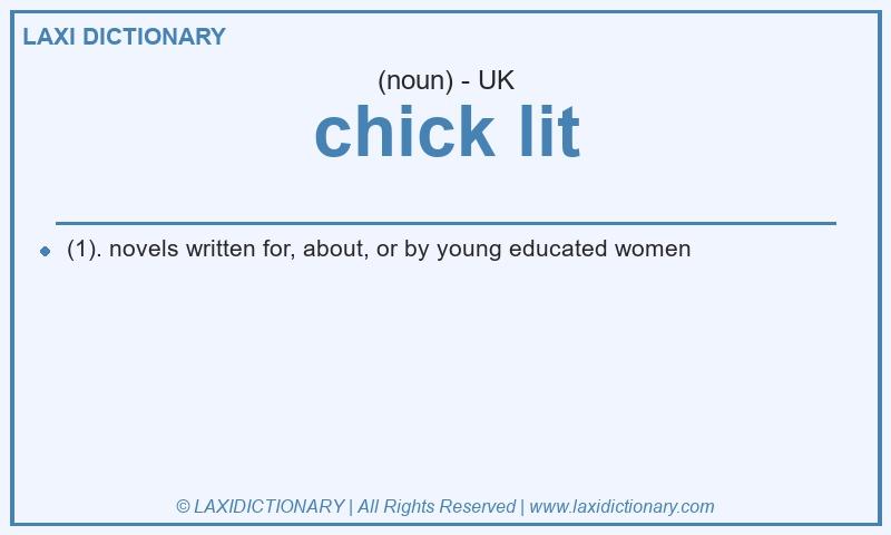 Definition chick lit in British English
