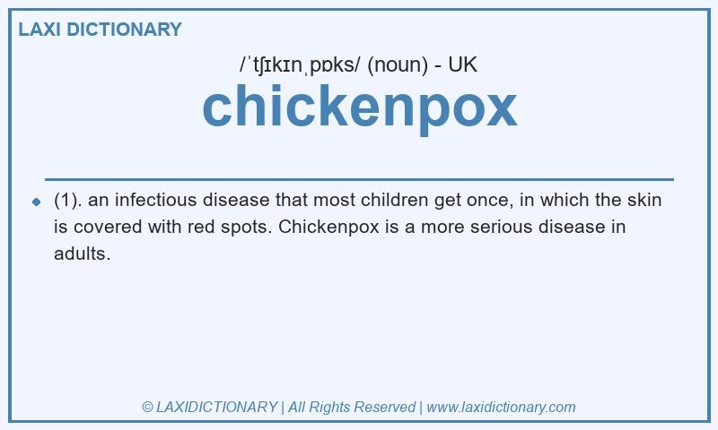 Definition chickenpox in British English