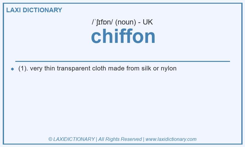 Definition chiffon in British English
