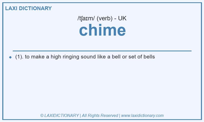 Definition chime in British English