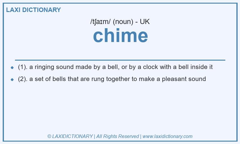 Definition chime in British English