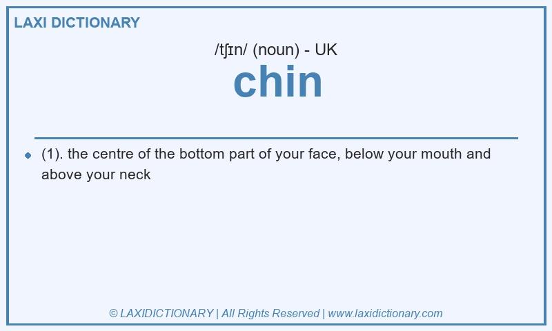 Definition chin in British English