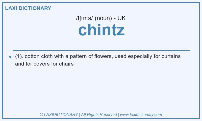 Definition chintz in British English