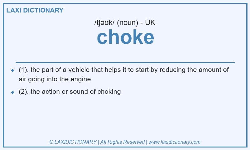Definition choke in British English