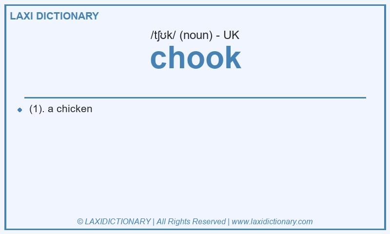 Definition chook in British English