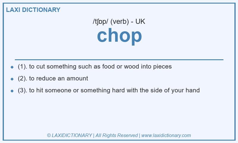 Definition chop in British English