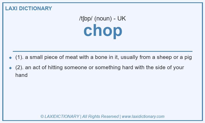 Definition chop in British English
