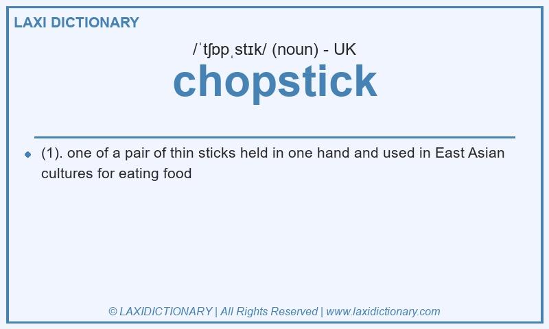 Definition chopstick in British English