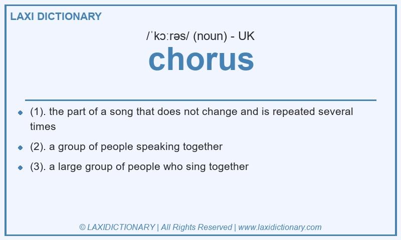 Definition chorus in British English