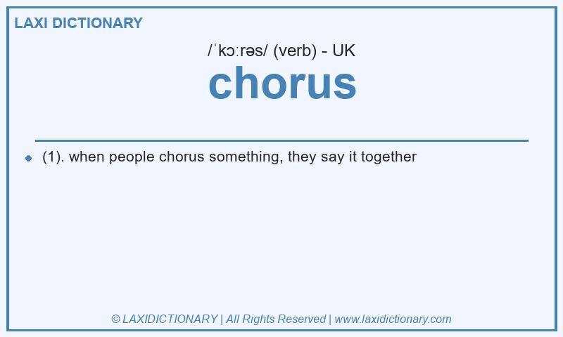 Definition chorus in British English
