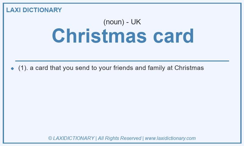 Definition Christmas card in British English
