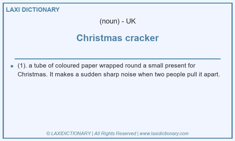 Definition Christmas cracker in British English