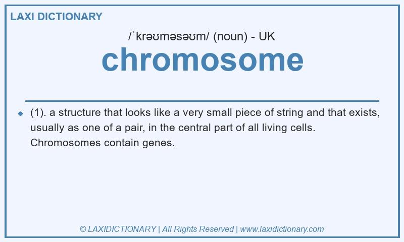 Definition chromosome in British English