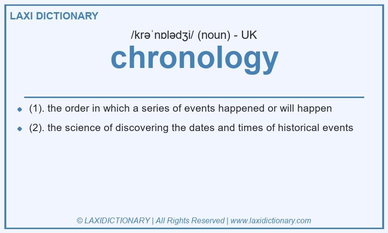 Definition chronology in British English