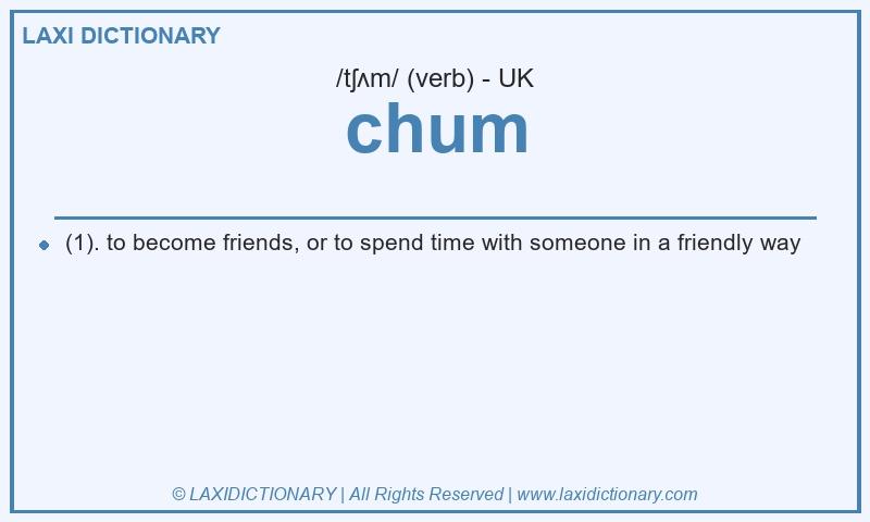 Definition chum in British English