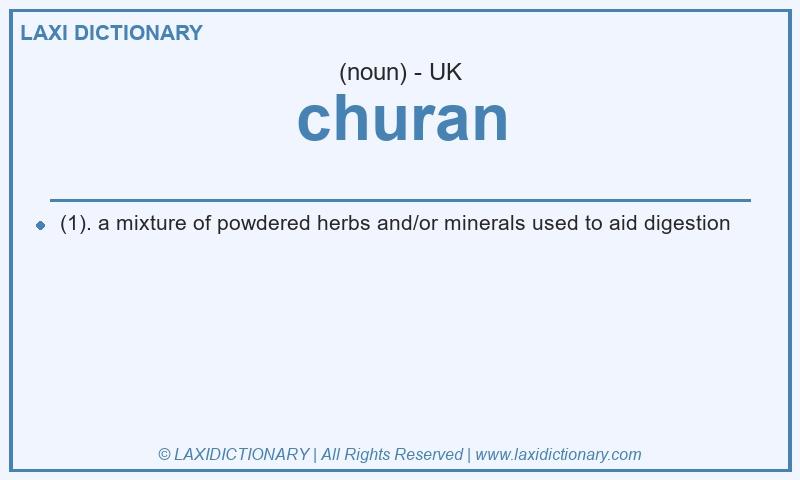 Definition churan in British English