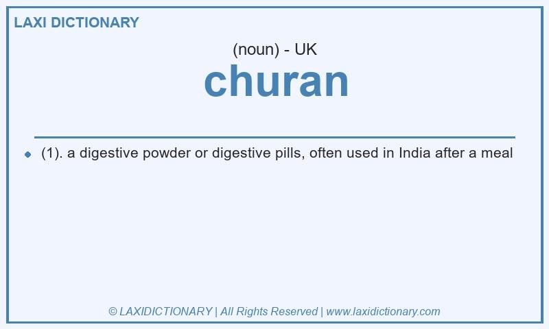 Definition churan in British English