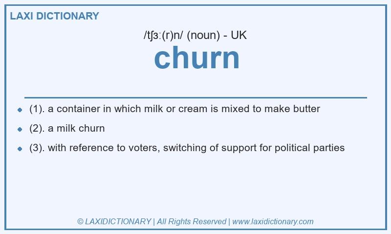 Definition churn in British English
