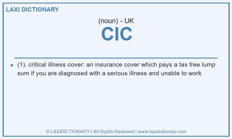 Definition CIC in British English