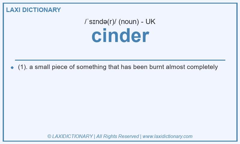 Definition cinder in British English