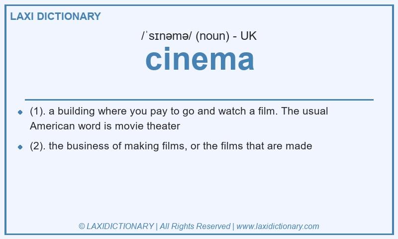 Definition cinema in British English
