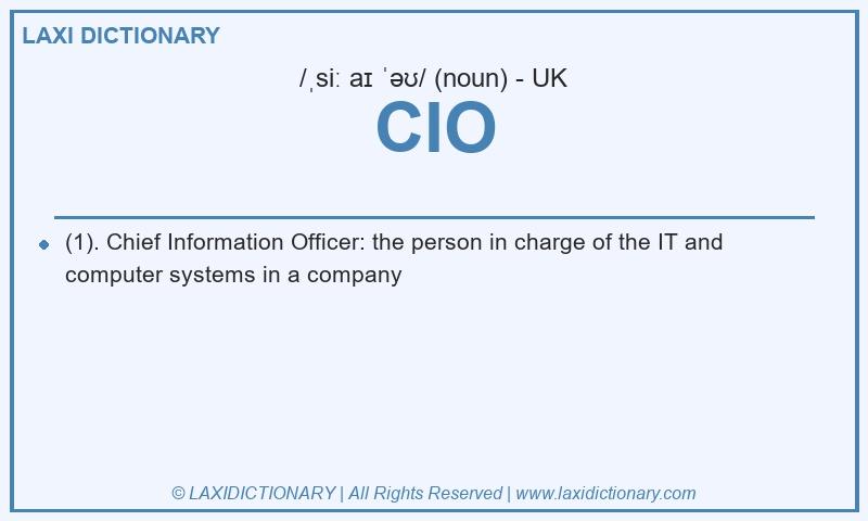 Definition CIO in British English