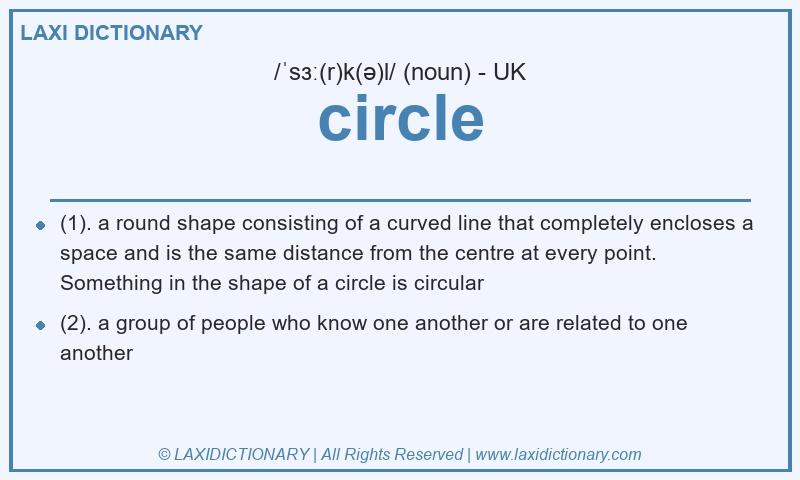 Definition circle in British English