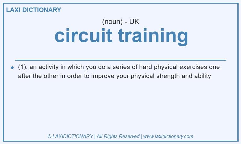 Definition circuit training in British English
