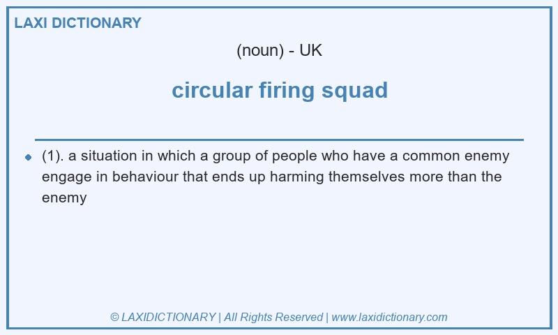 Definition circular firing squad in British English