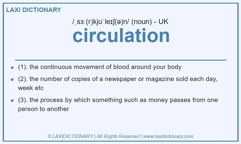 Definition circulation in British English