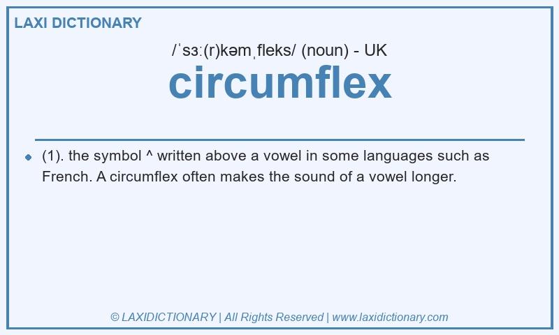 Definition circumflex in British English