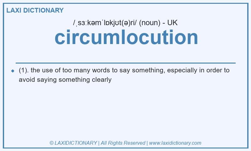 Definition circumlocution in British English