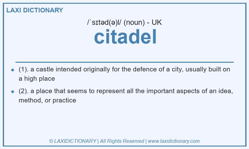 Definition citadel in British English