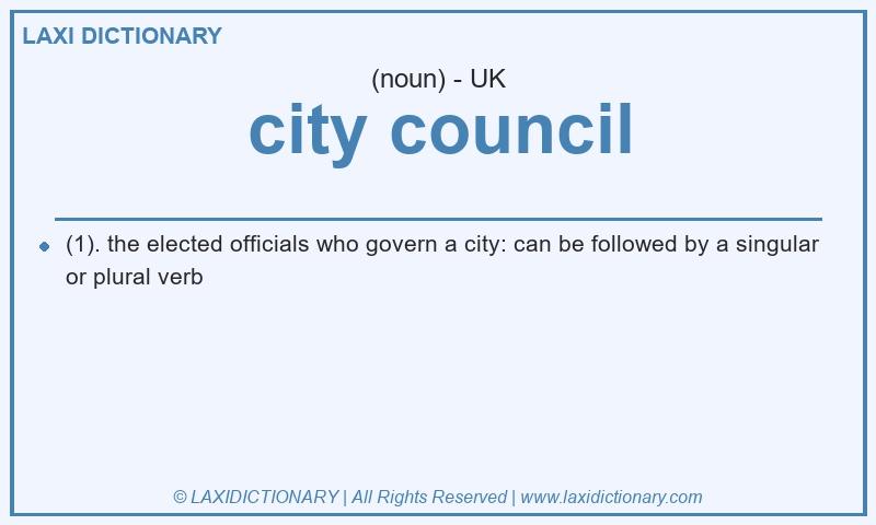 Definition city council in British English