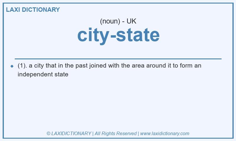 Definition city-state in British English