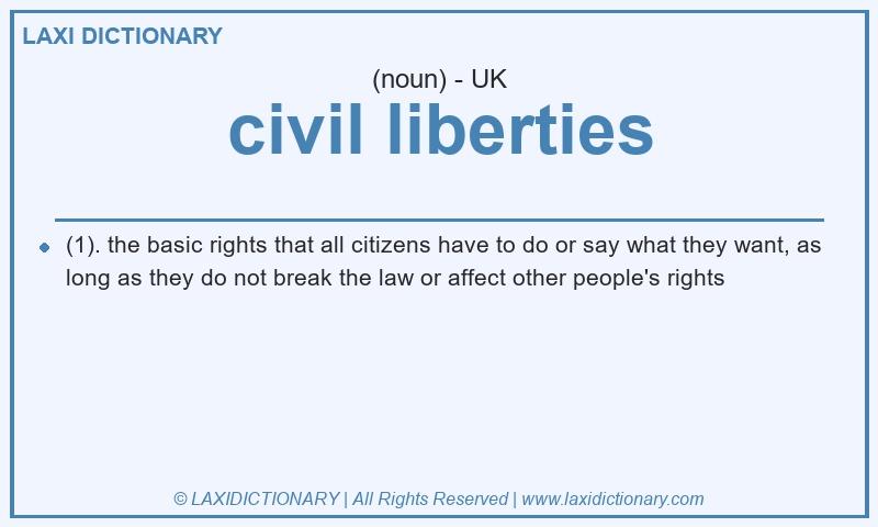 Definition civil liberties in British English