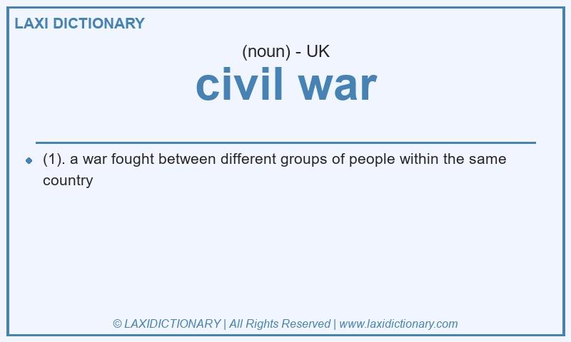 Definition civil war in British English
