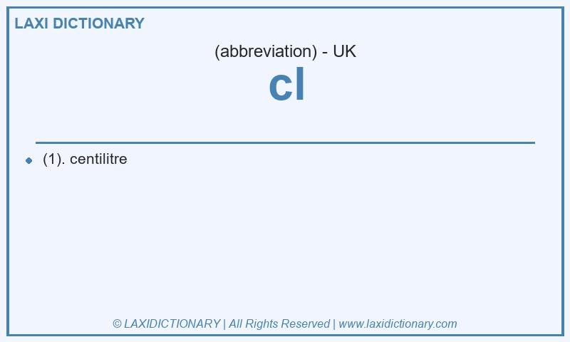 Definition cl in British English