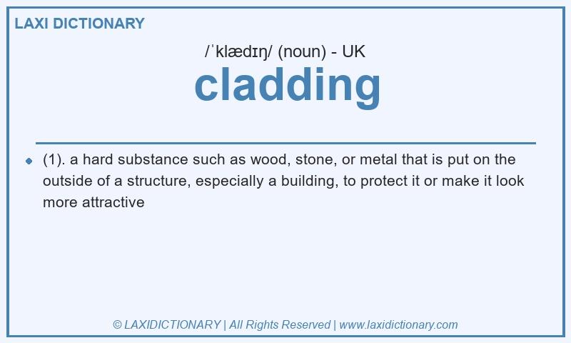Definition cladding in British English