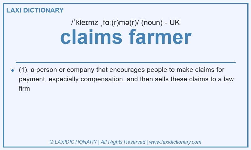 Definition claims farmer in British English