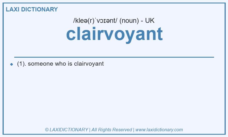 Definition clairvoyant in British English