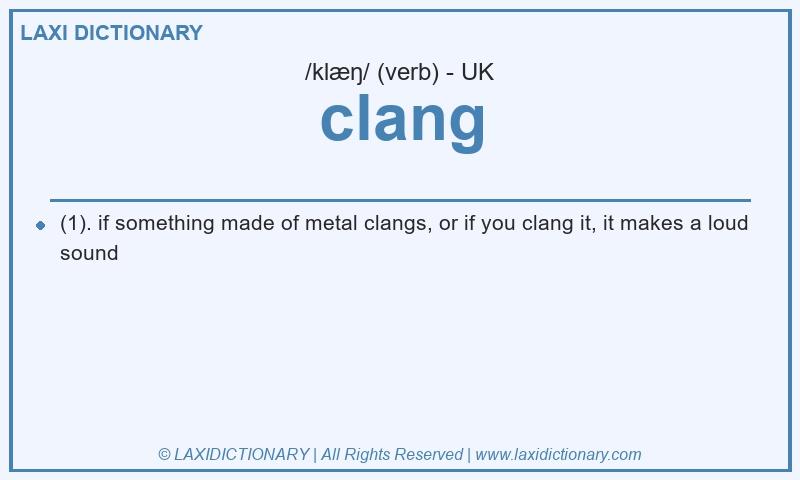 Definition clang in British English