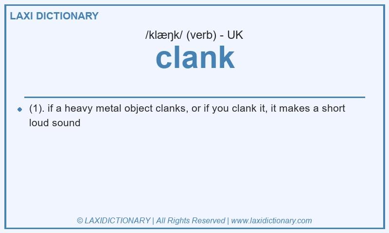 Definition clank in British English
