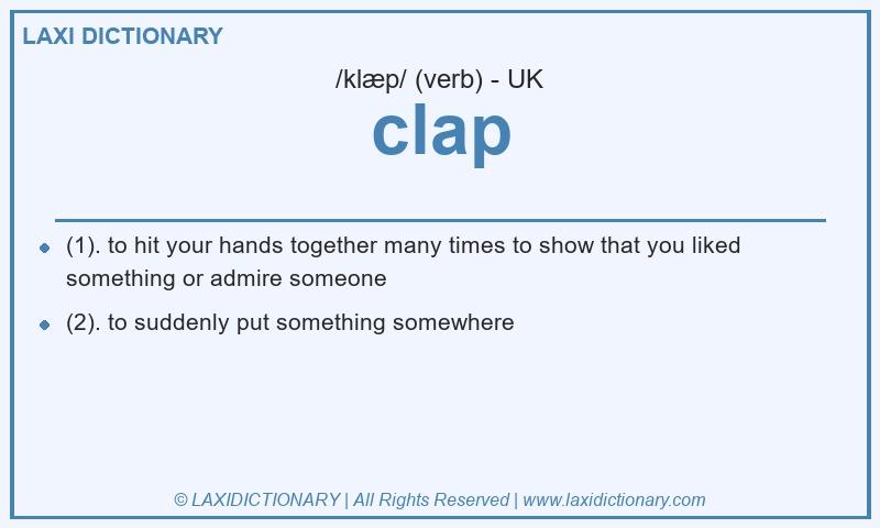 Definition clap in British English