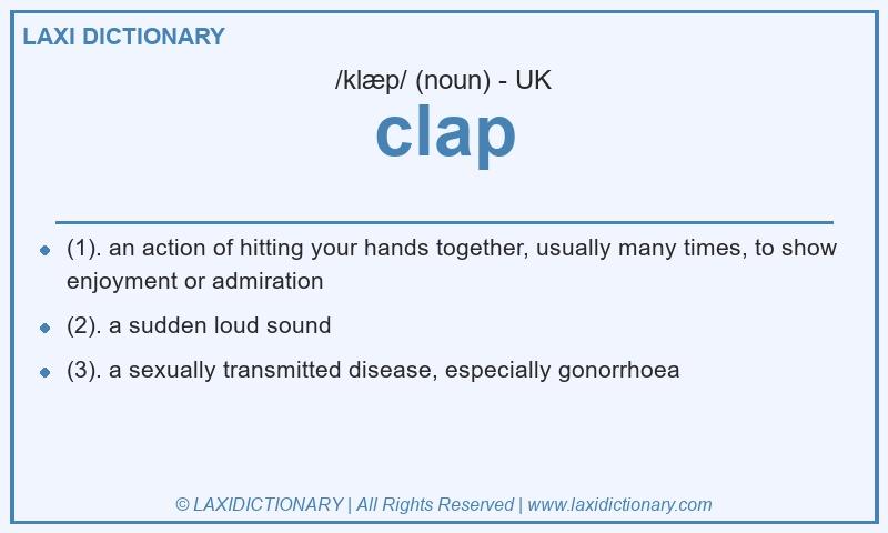 Definition clap in British English