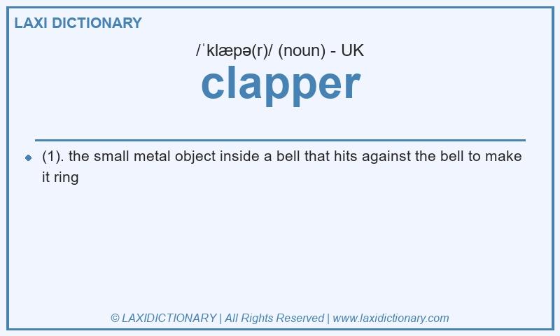 Definition clapper in British English